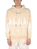 Beige Logo Hood Sweatshirts 1