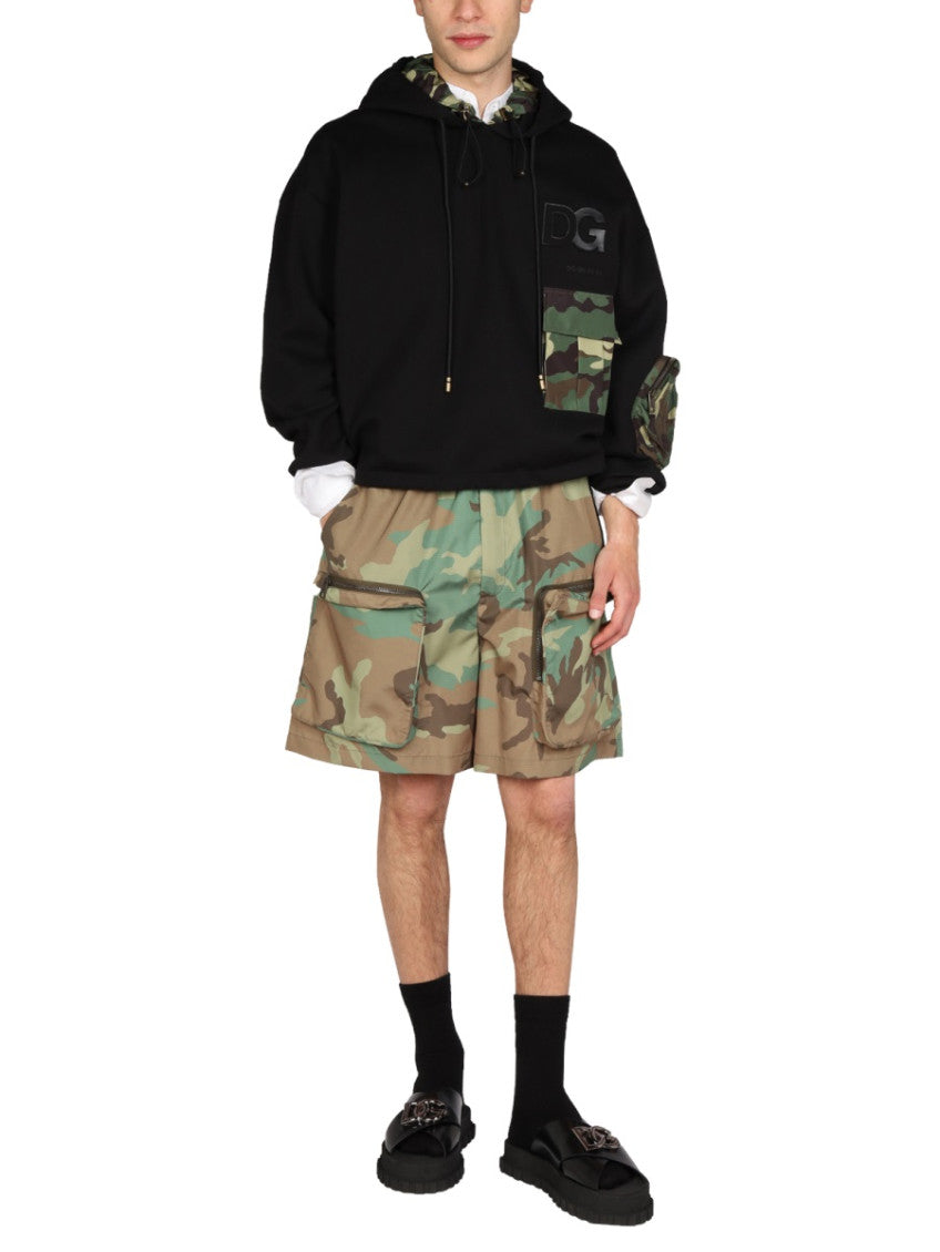 Black Logo Hood Sweatshirts 2