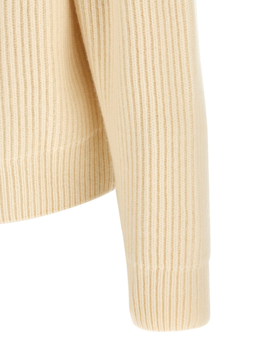 Beige Knitted Sweaters 4