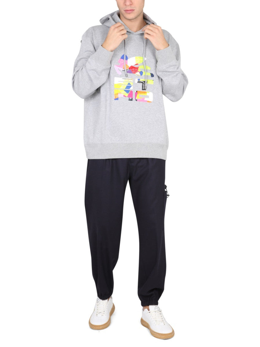 Grey Logo Hood Sweatshirts 2