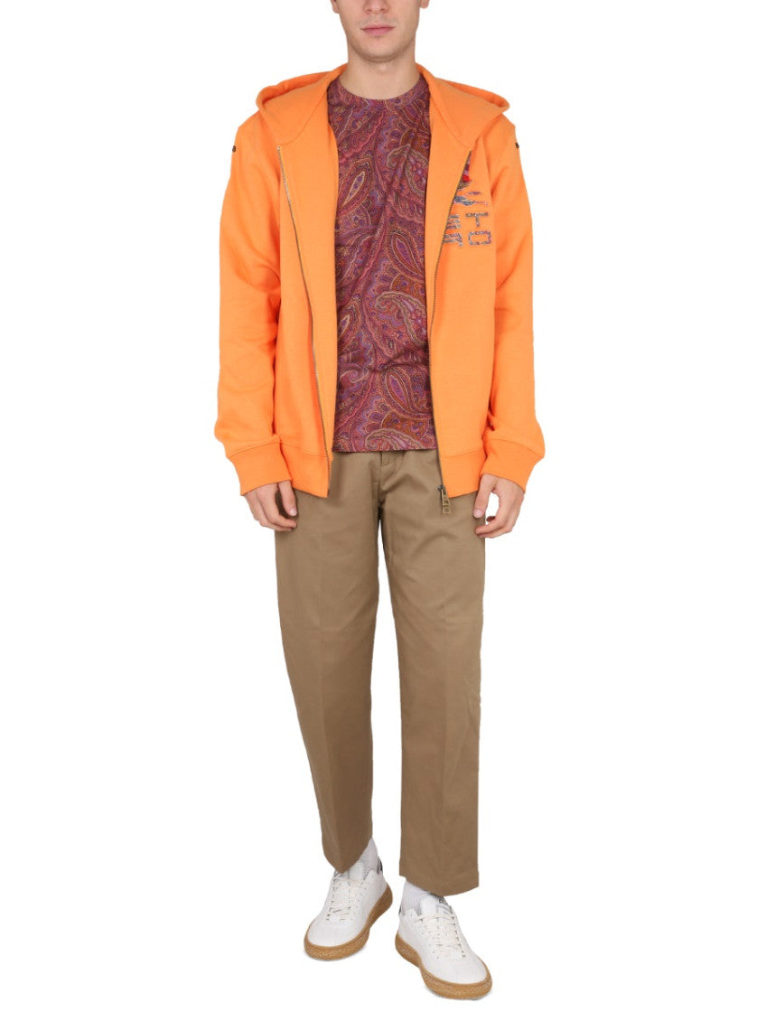 Orange Graphic Hood Sweatshirts 2