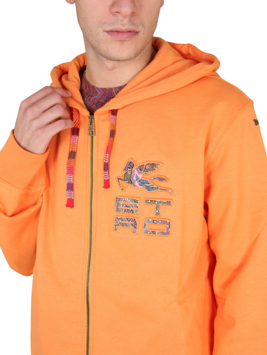 Orange Graphic Hood Sweatshirts 4