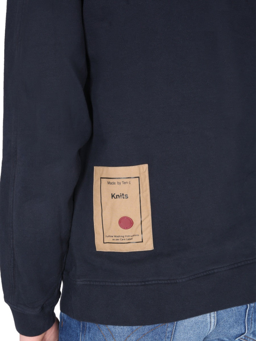 Navy Blue Solid Sweatshirts 4
