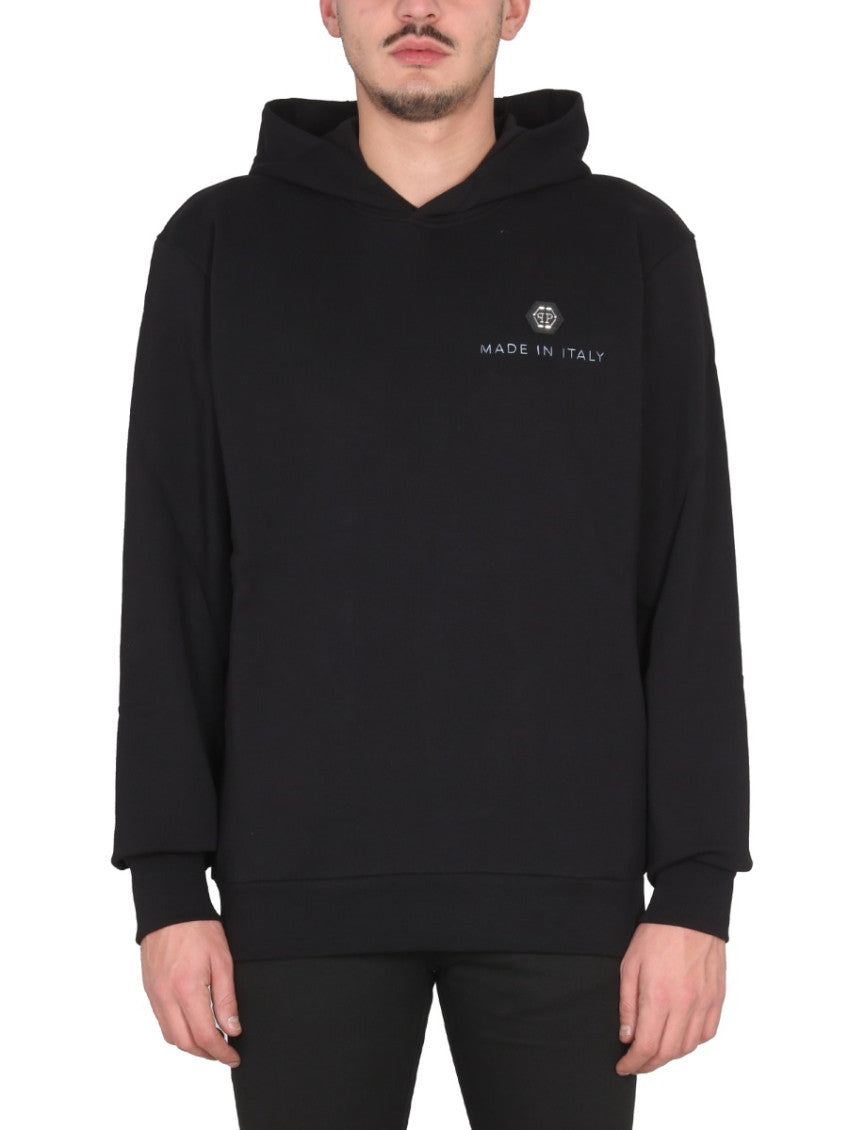 Black Logo Hood Sweatshirt 1
