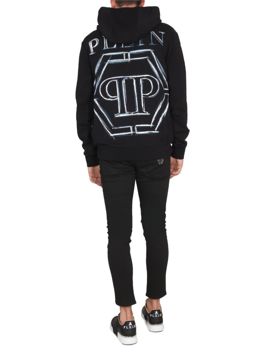 Black Logo Hood Sweatshirt 2