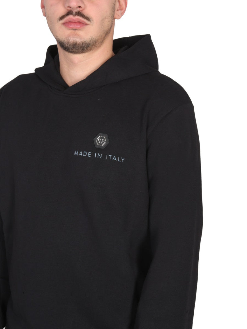 Black Logo Hood Sweatshirt 4