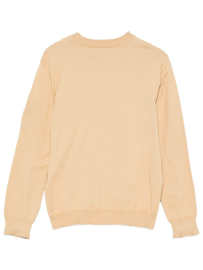 Boys Light Sand Solid Sweater 2
