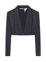Girls Black Crop Blazer 1
