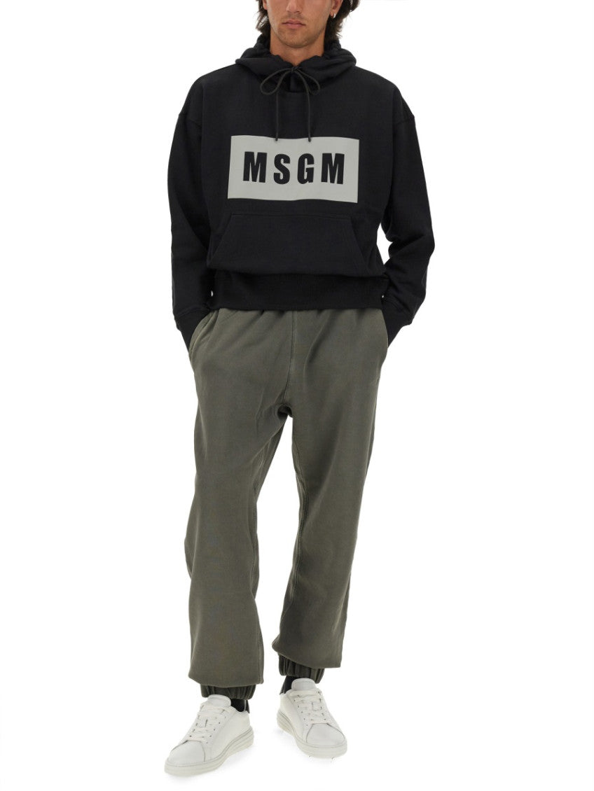 Black Logo Hood Sweatshirt 2