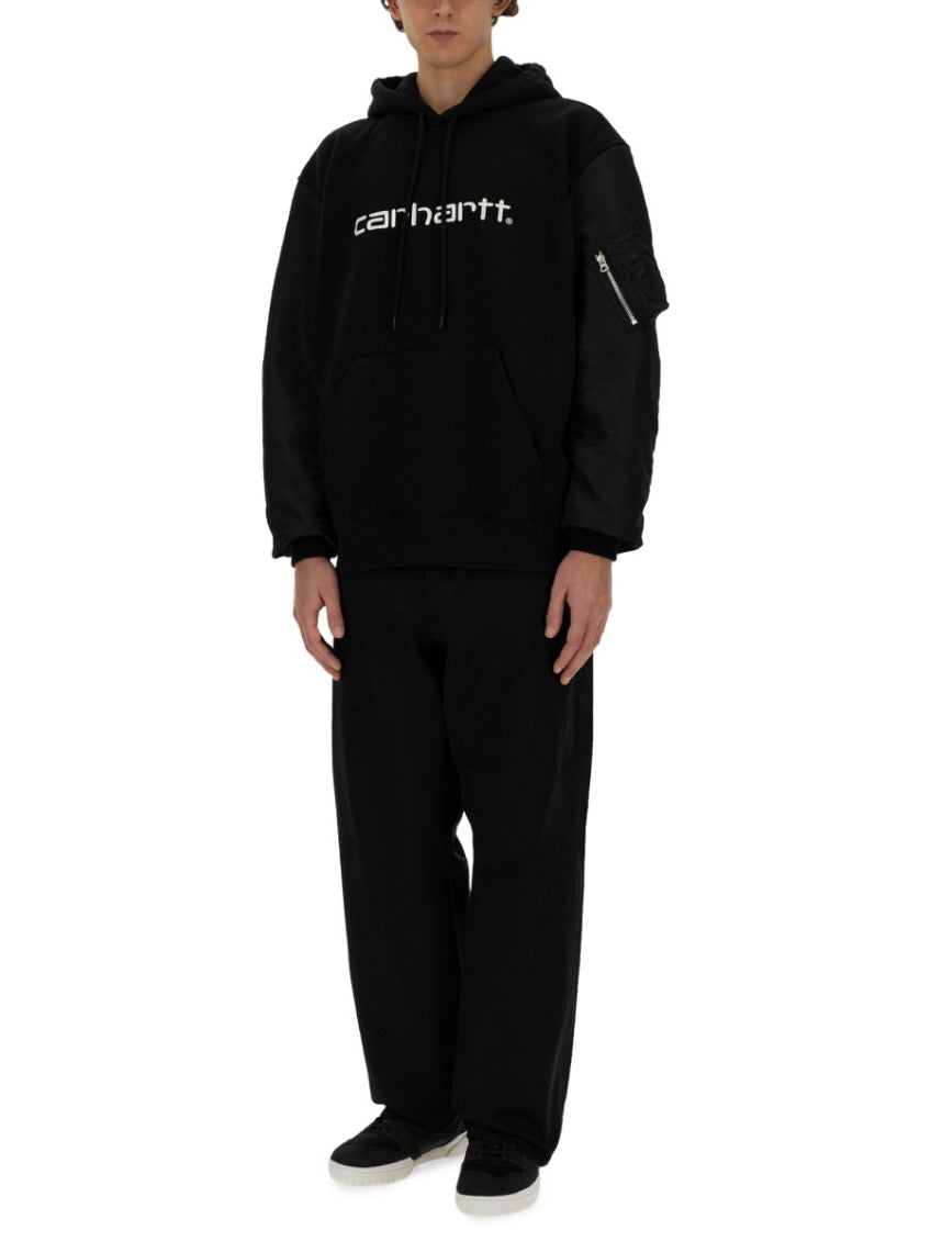 Black Logo Hood Sweatshirts 2