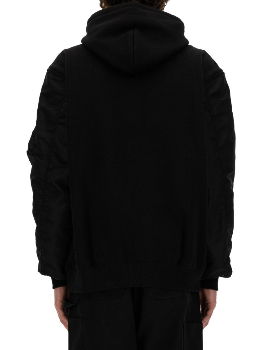 Black Logo Hood Sweatshirts 3