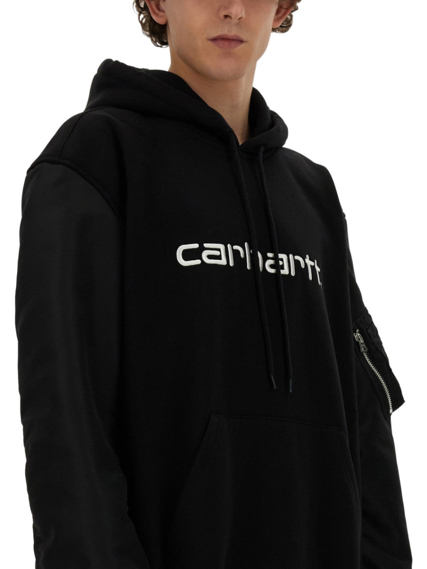 Black Logo Hood Sweatshirts 4