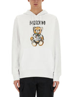White Graphic Hood Sweatshirts 1