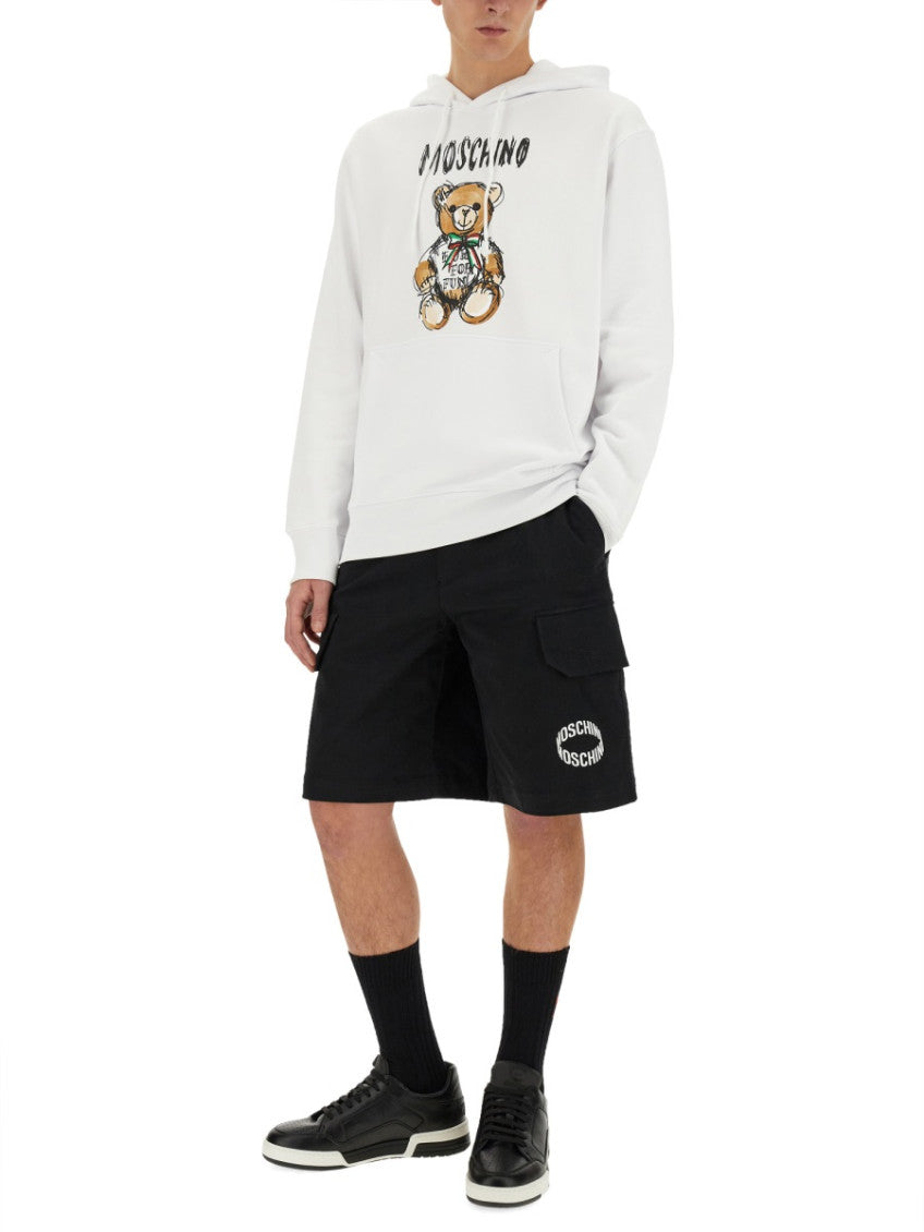 White Graphic Hood Sweatshirts 2
