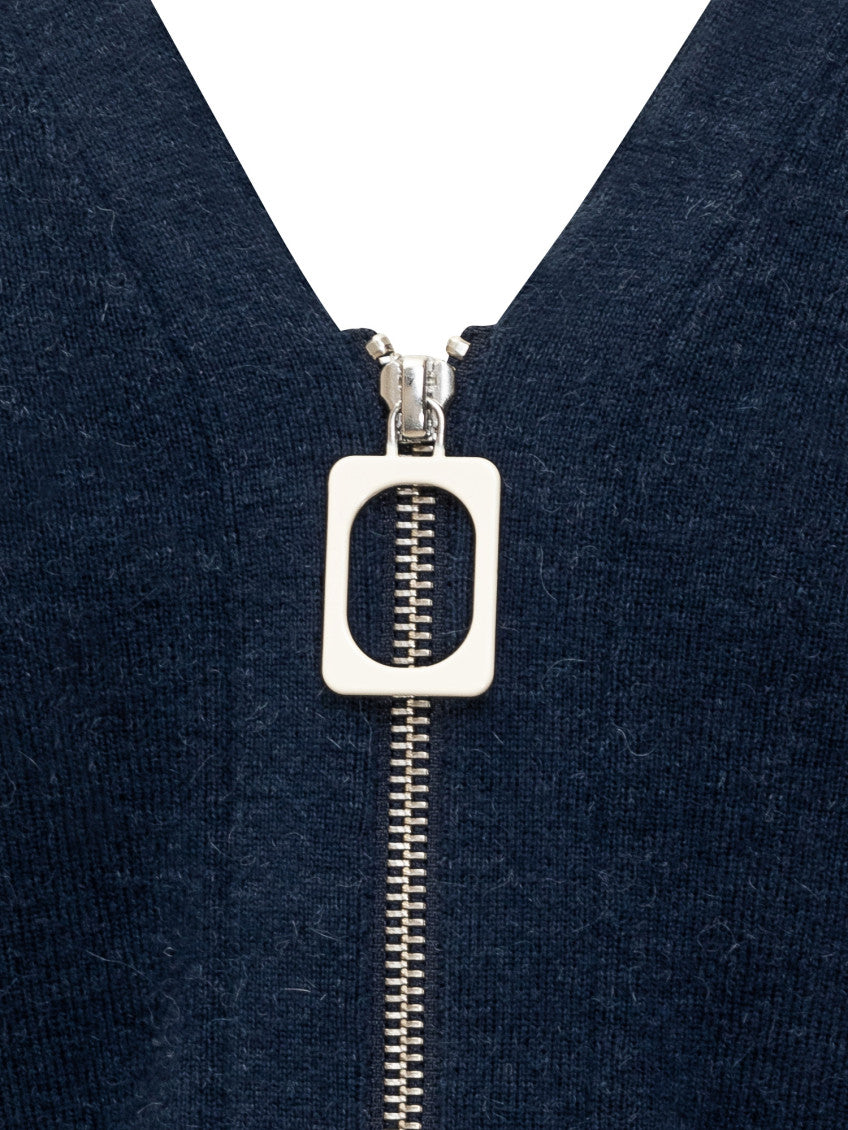 Navy Blue Zip Up Cardigans 4