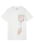 Girls White Printed T-Shirt 1