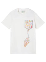 Girls White Printed T-Shirt 1