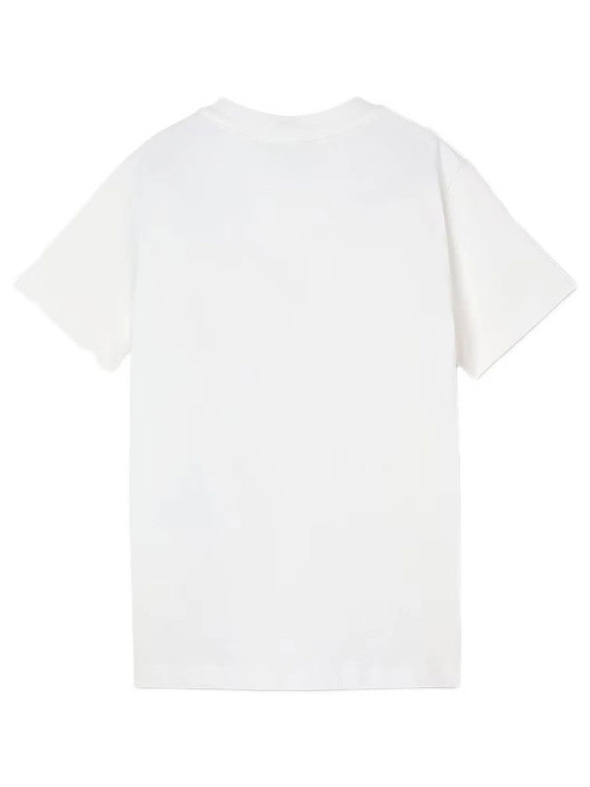 Girls White Printed T-Shirt 2