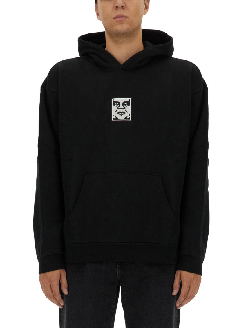 Black Graphic Hood Sweatshirts 1