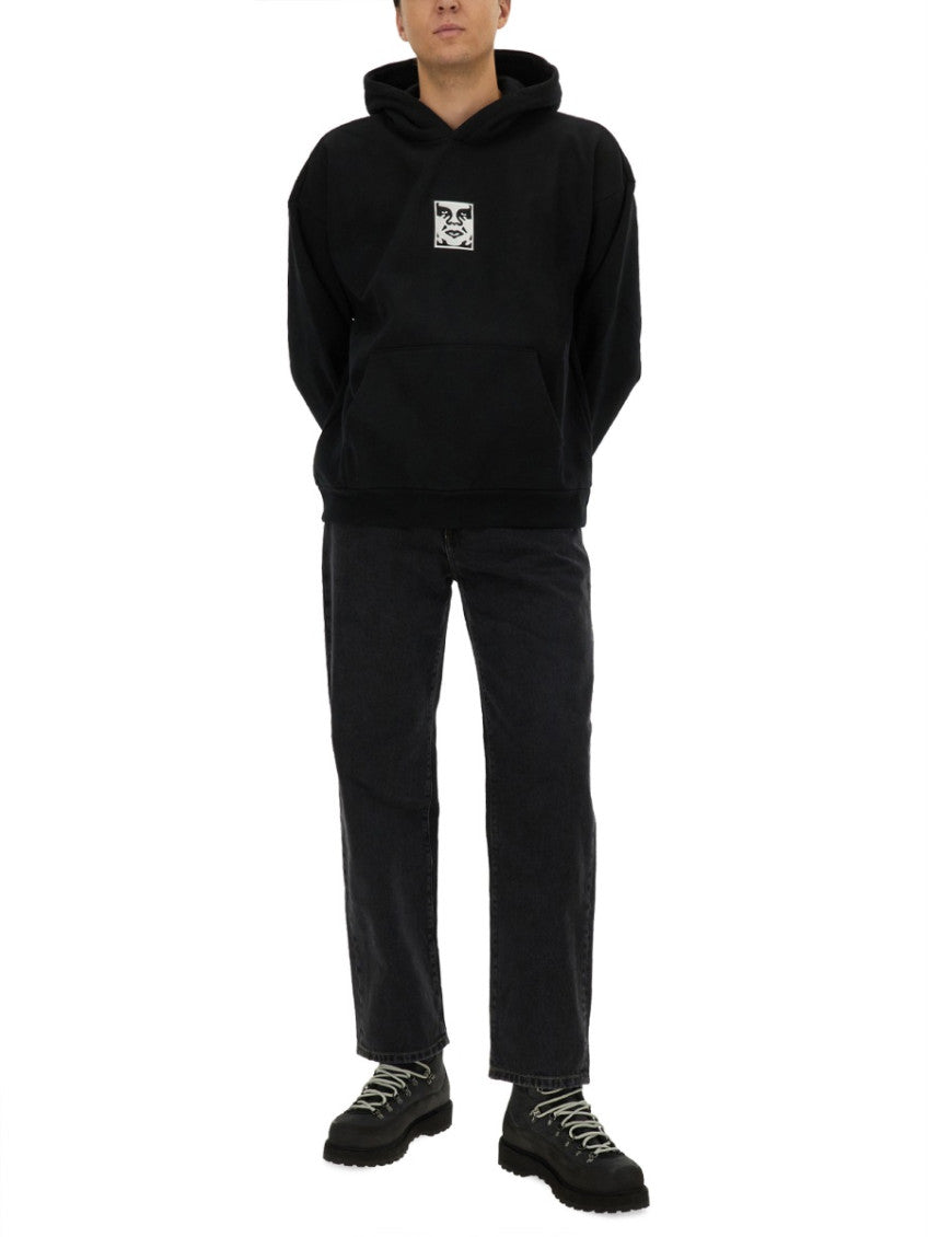 Black Logo Hood Sweatshirts 2
