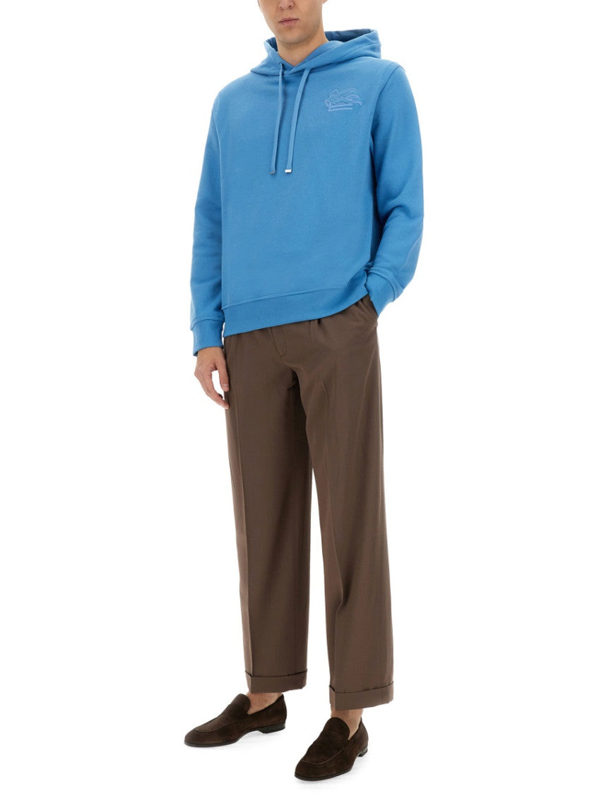 Blue Logo Hood Sweatshirts 2