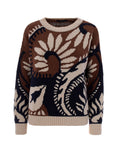 Multicolor  Knitted Crew Neck Sweater 1