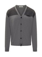 Grey Color Block Cardigans 1