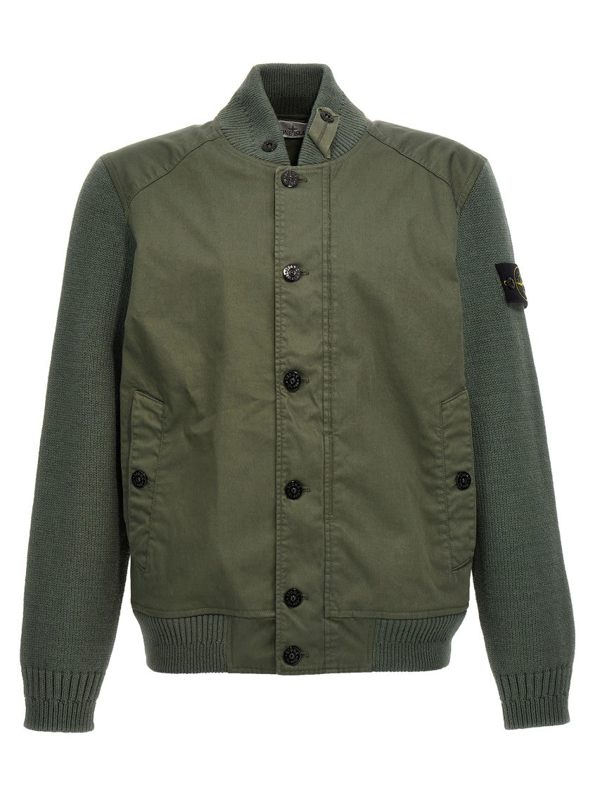 Green 'Bio Raso with Bio Alloy Light Cover TC' bomber jacket 1