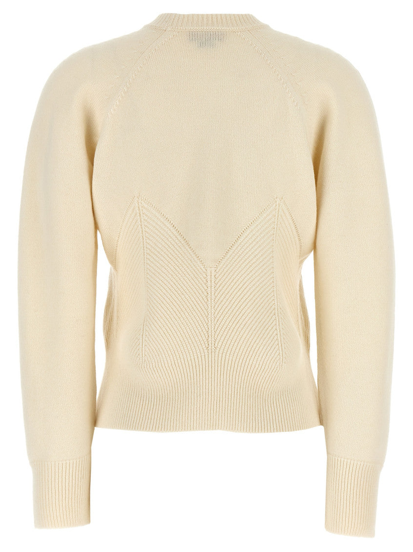 White 'Chevron Corset' sweater 2