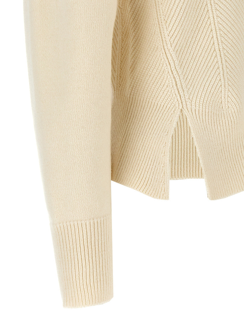 White 'Chevron Corset' sweater 4