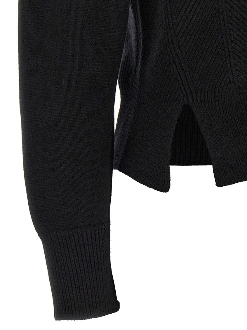 Black 'Chevron Corset' sweater  4