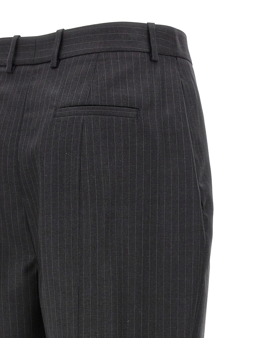 Grey Pinstripe pants 4