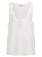 White 'Henley' tank top 1