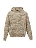 Beige Felpa con cappuccio 'Camo leopard' 1