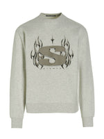 Grey 'Chrome Flame' sweatshirt 1