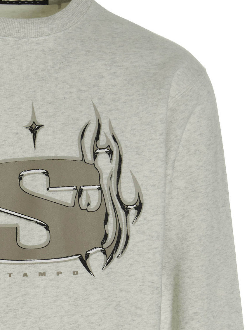 Grey 'Chrome Flame' sweatshirt 3