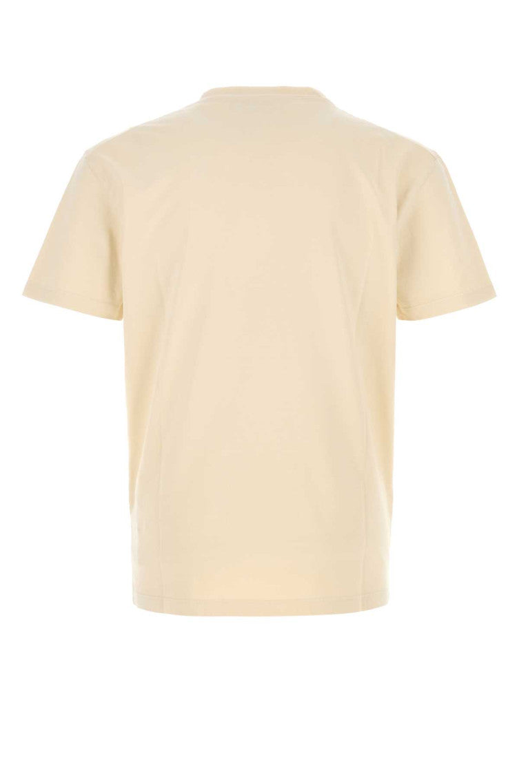 Beige Crewneck Logo T-Shirt 2