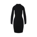 Black Circle Rib Viscose Mini Dress 1