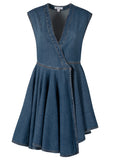 Blue Wrap Denim Dress 1