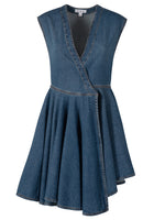 Blue Wrap Denim Dress 1