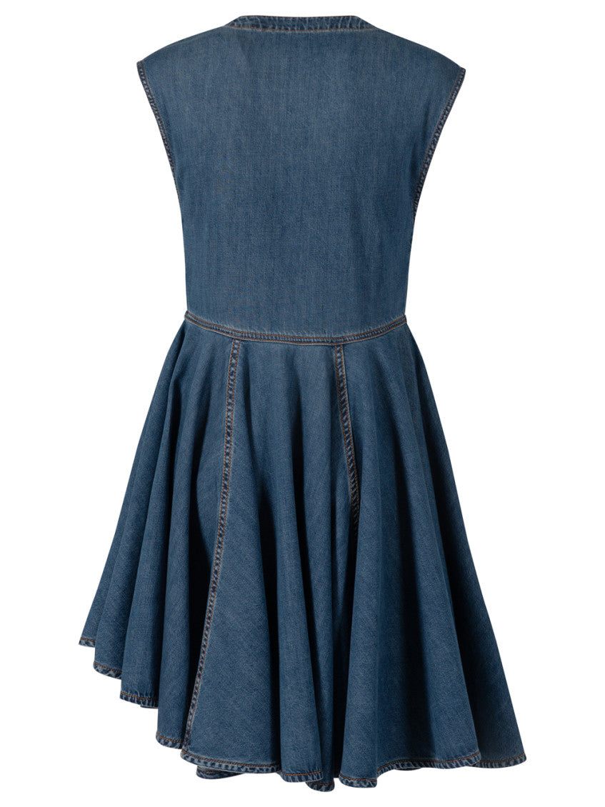 Blue Wrap Denim Dress 2