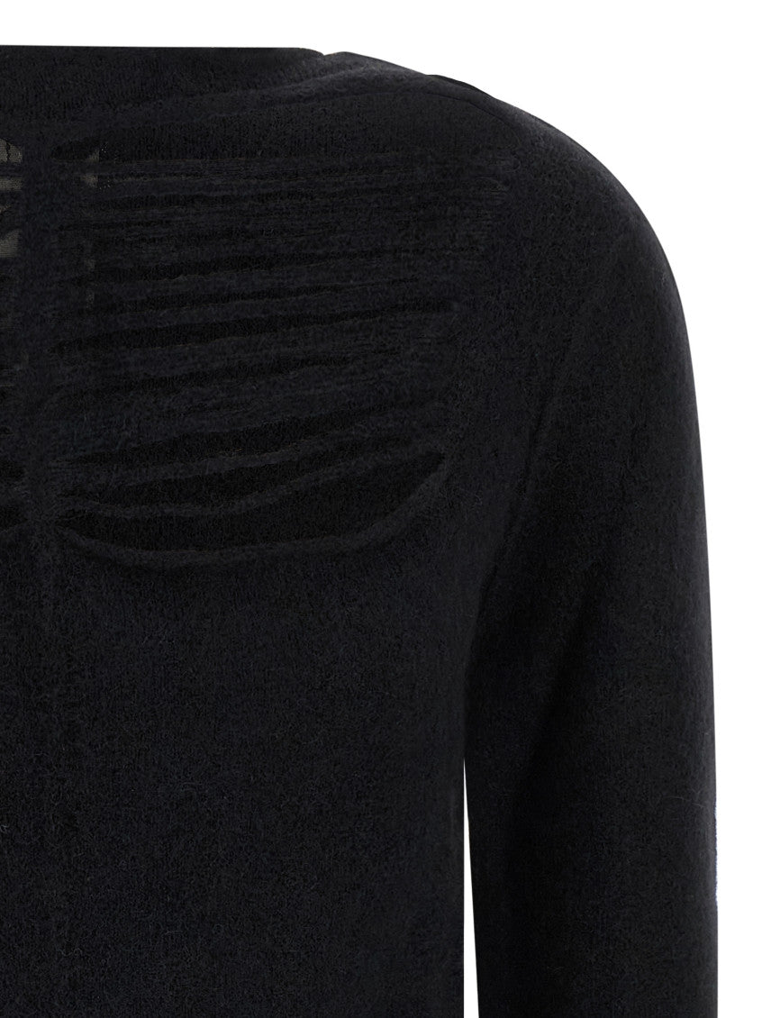Black 'LS Top' sweater 3
