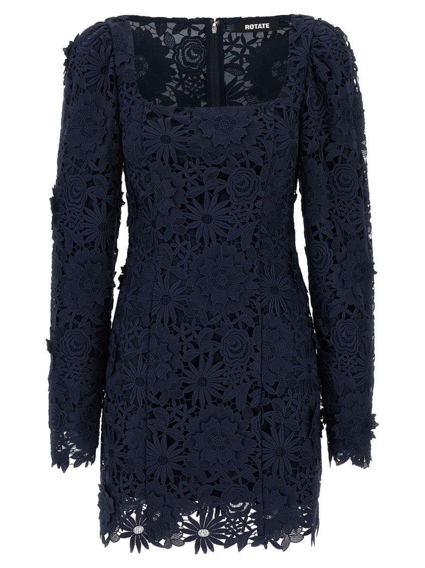 Blue '3D Lace Ls Mini' dress 1