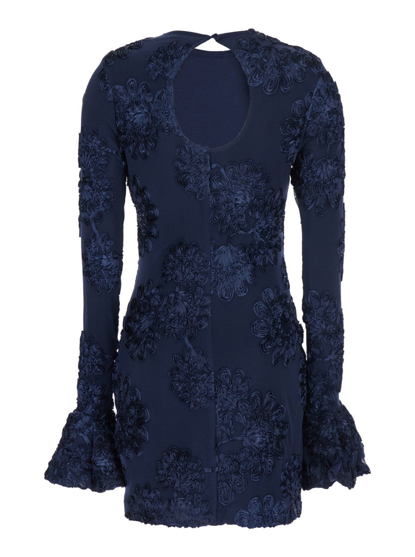 Blue '3D Mesh Mini' dress 2