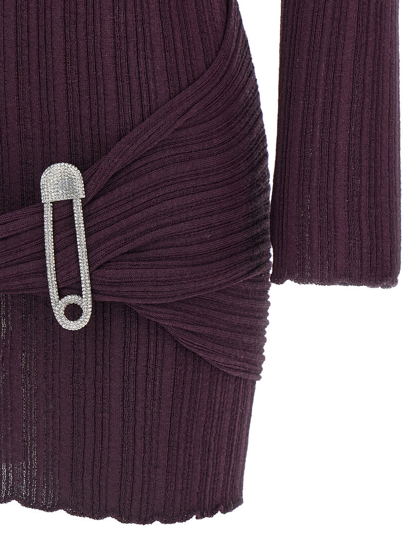 Purple Jewel brooch dress 4