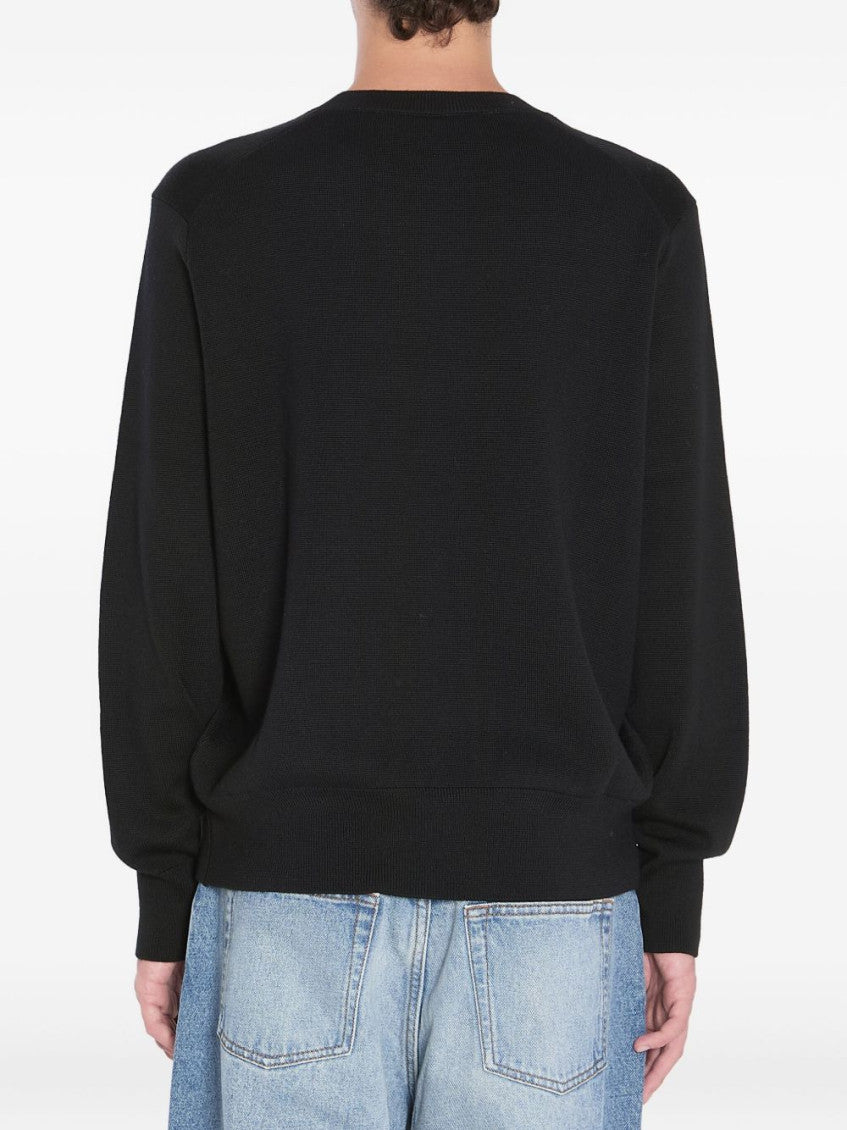 Black Embroidered Logo Sweater 4