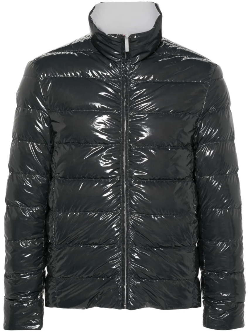 Dark Grey Reversible Zip-up Puffer Jacket 1