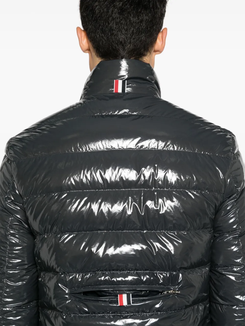Dark Grey Reversible Zip-up Puffer Jacket 5