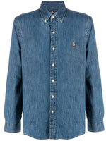 Blue Logo denim shirt 1