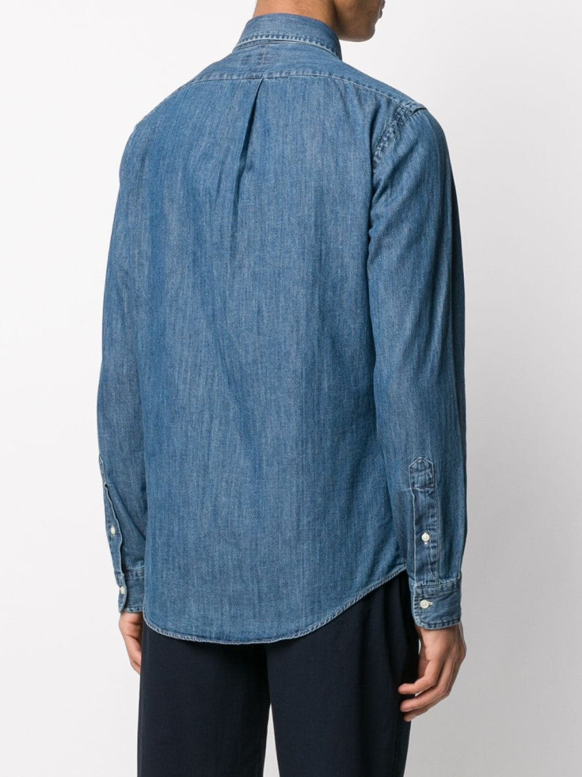 Blue Logo denim shirt 3